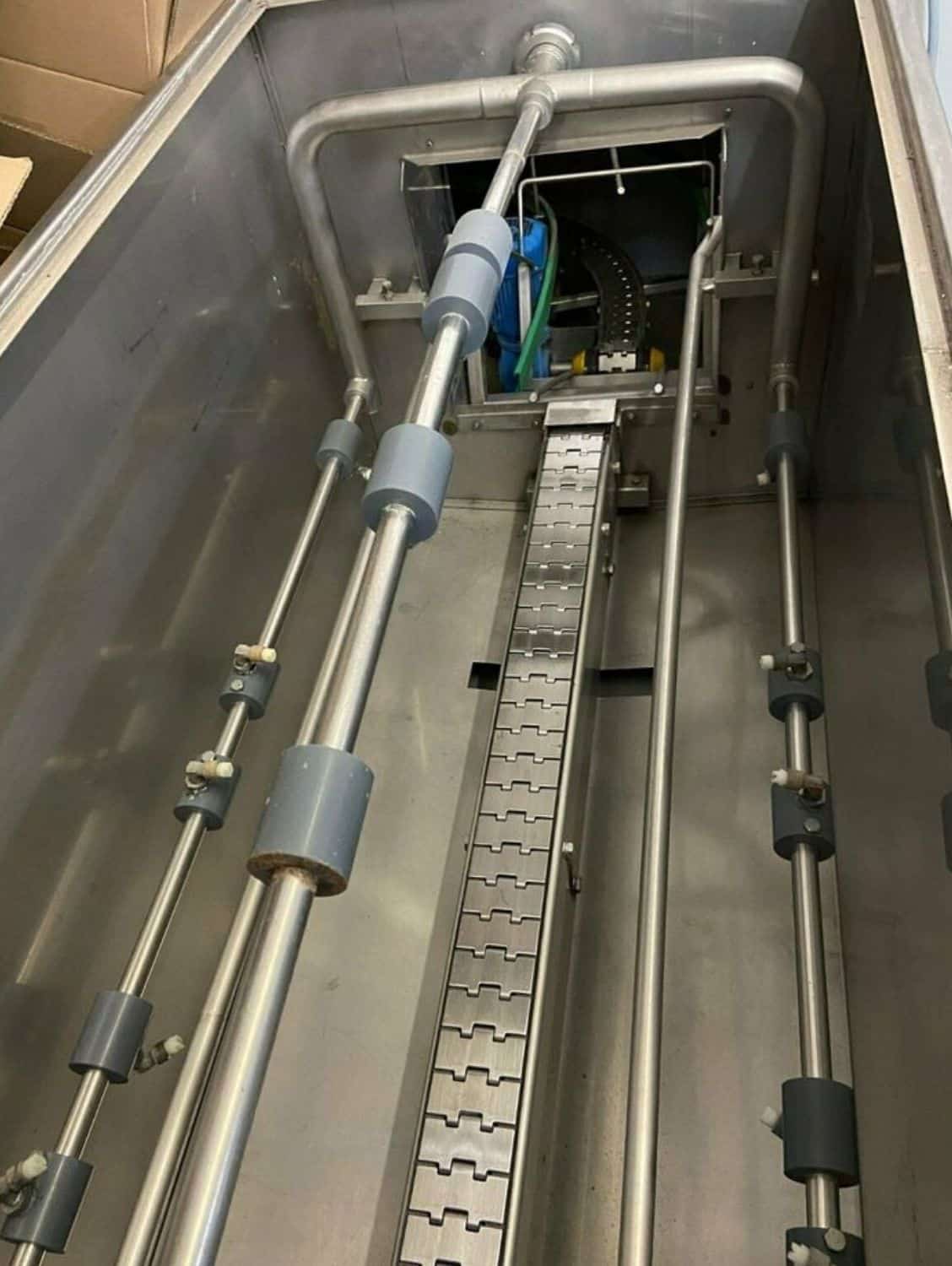 Side view of Nagel, PAC, Juwatec Returnable Glass Filling line for beer, soft drink