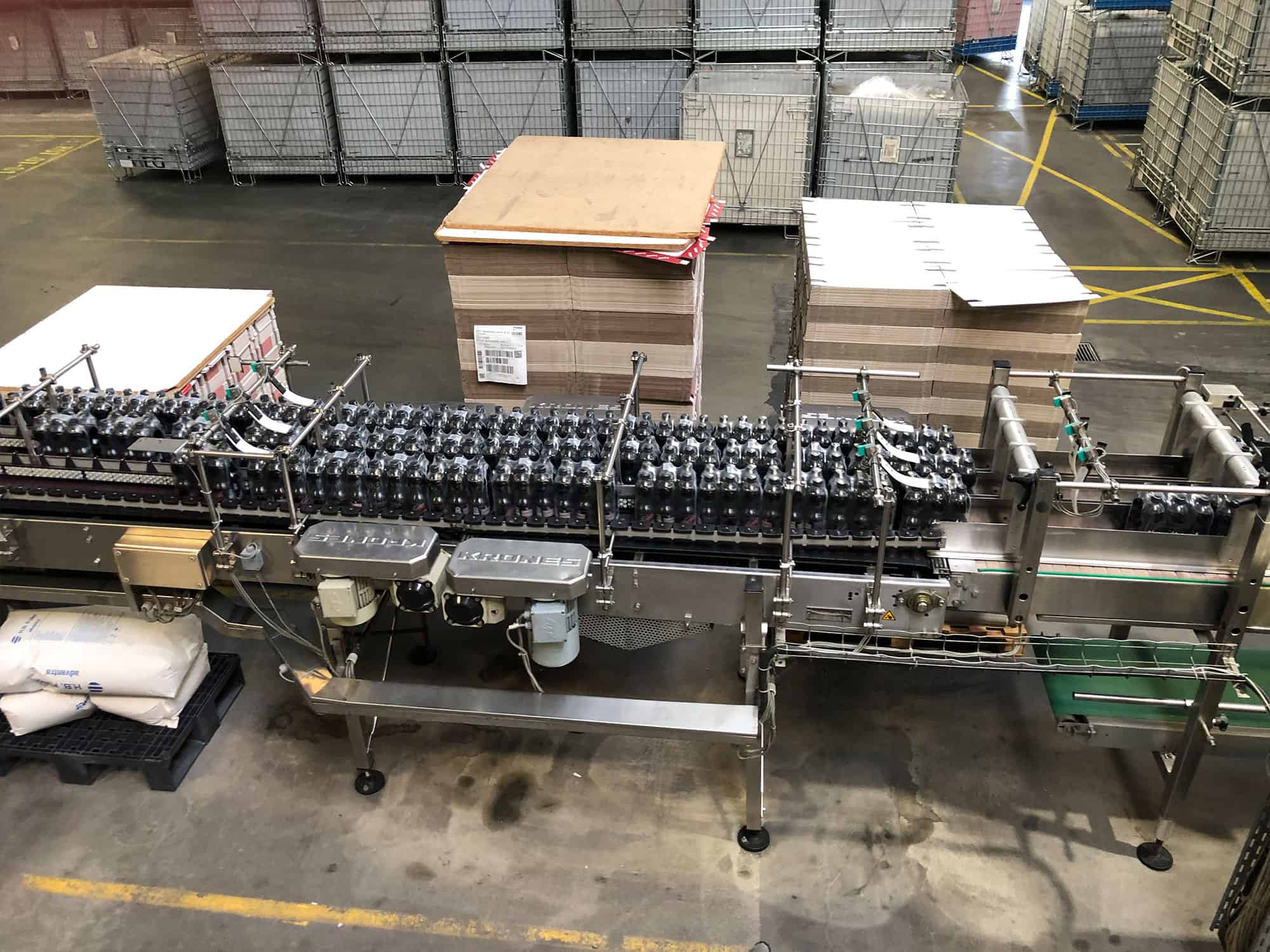 Side view of Kettner packaging line